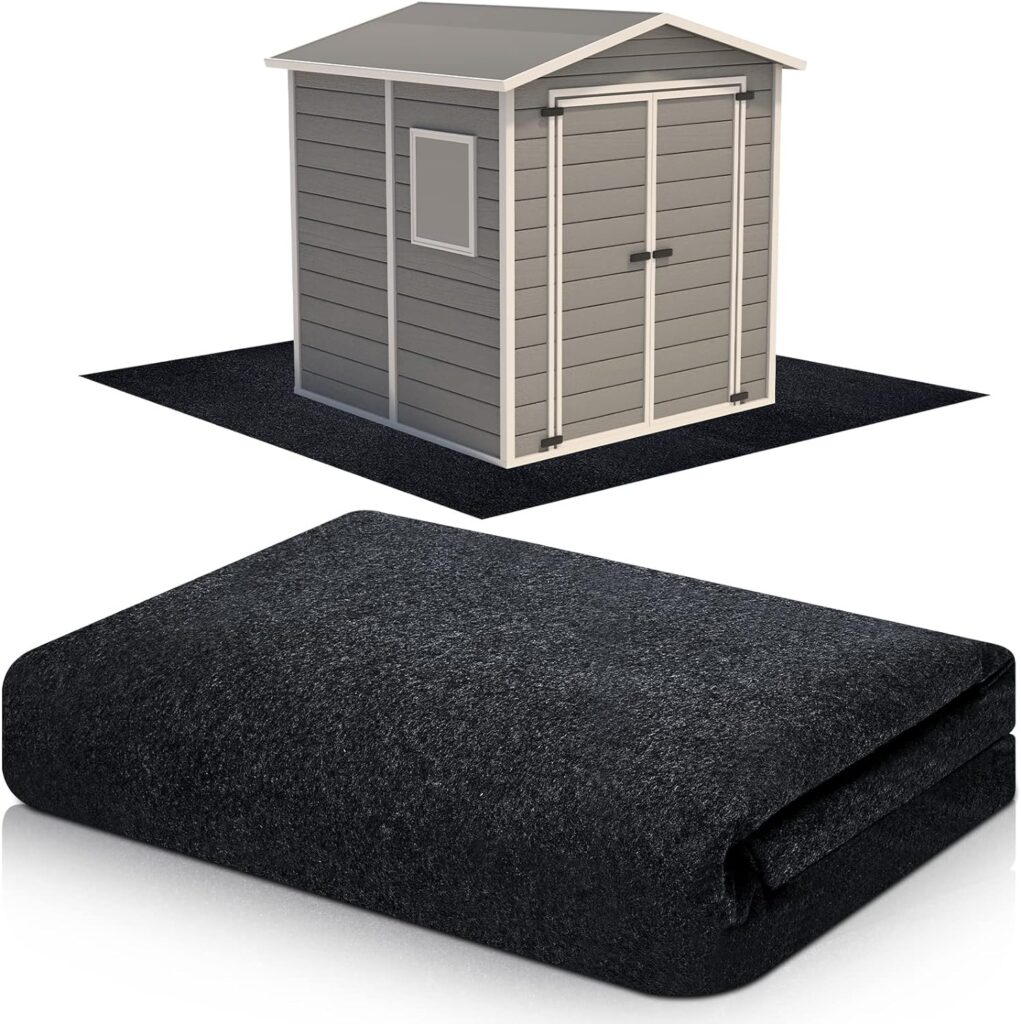 Haull Outdoor Storage Shed Floor Mat Waterproof Outdoor Carport Mat Thickened Soft Patio Furniture Mat Washable with Non Slip Backing, Storage Shed Not Included (5 x 3 ft)