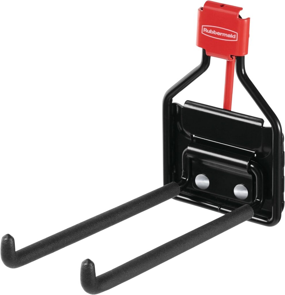 Rubbermaid Shed Accessories Multi-Purpose Hook, Individual, Black, Garage Organization for Bikes/Power Tools/Shovels/Rakes