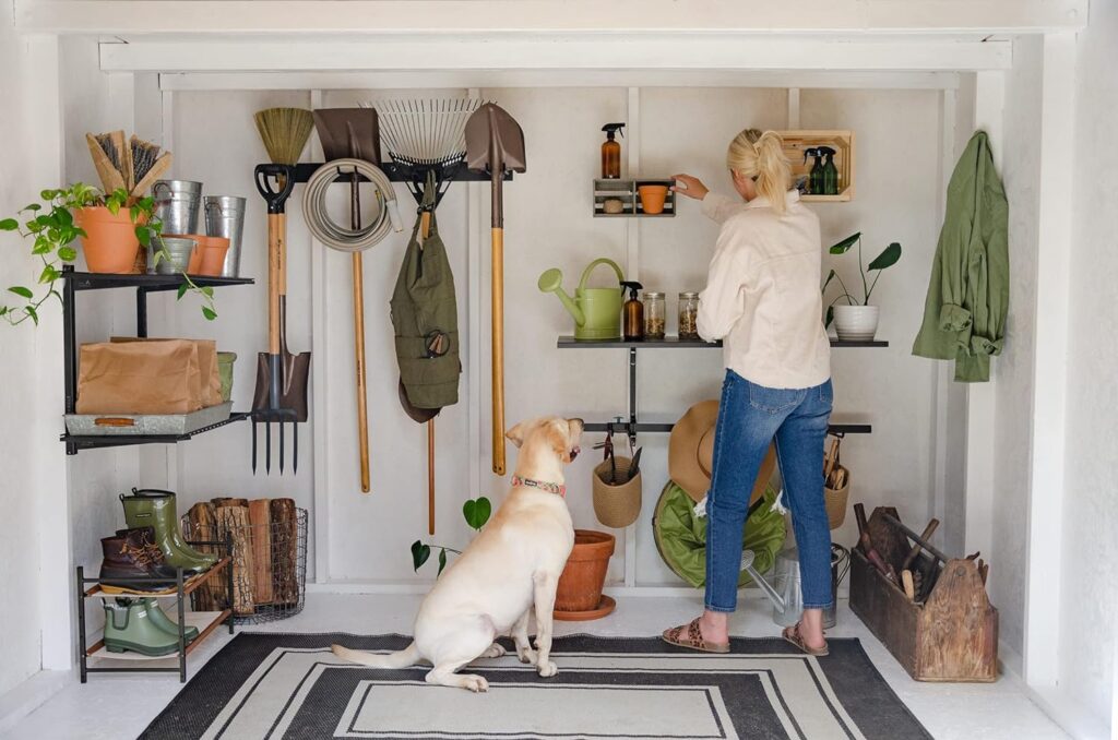 StoreYourBoard BLAT Garage Garden Tool Organizer Wall Mount, Garage Organization and Storage, Shovel  Rake Hangers Yard Tool Rack, Industrial Steel Holds 250 Pounds