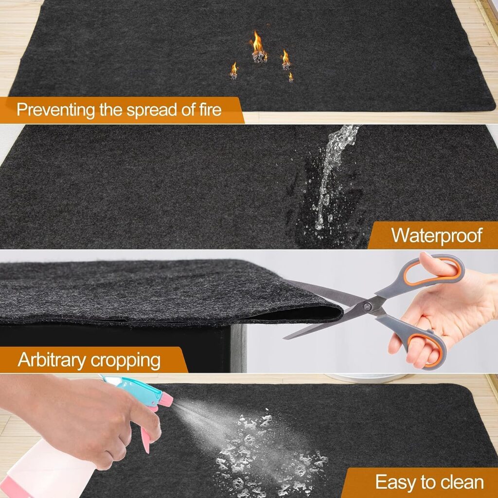 7 x 4 FT Outdoor Storage Shed Floor Mat - Waterproof and Dustproof Carport Mat Non-Slip Patio Furniture Mat - Enhances Floor Protection, Soft Material, Easy to Clean, Durable, Black (7 * 4FT)