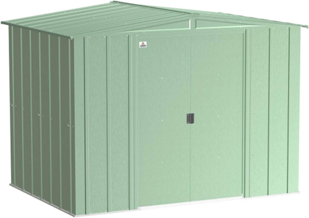 Arrow Classic Steel Storage Shed, 8x6, Sage Green