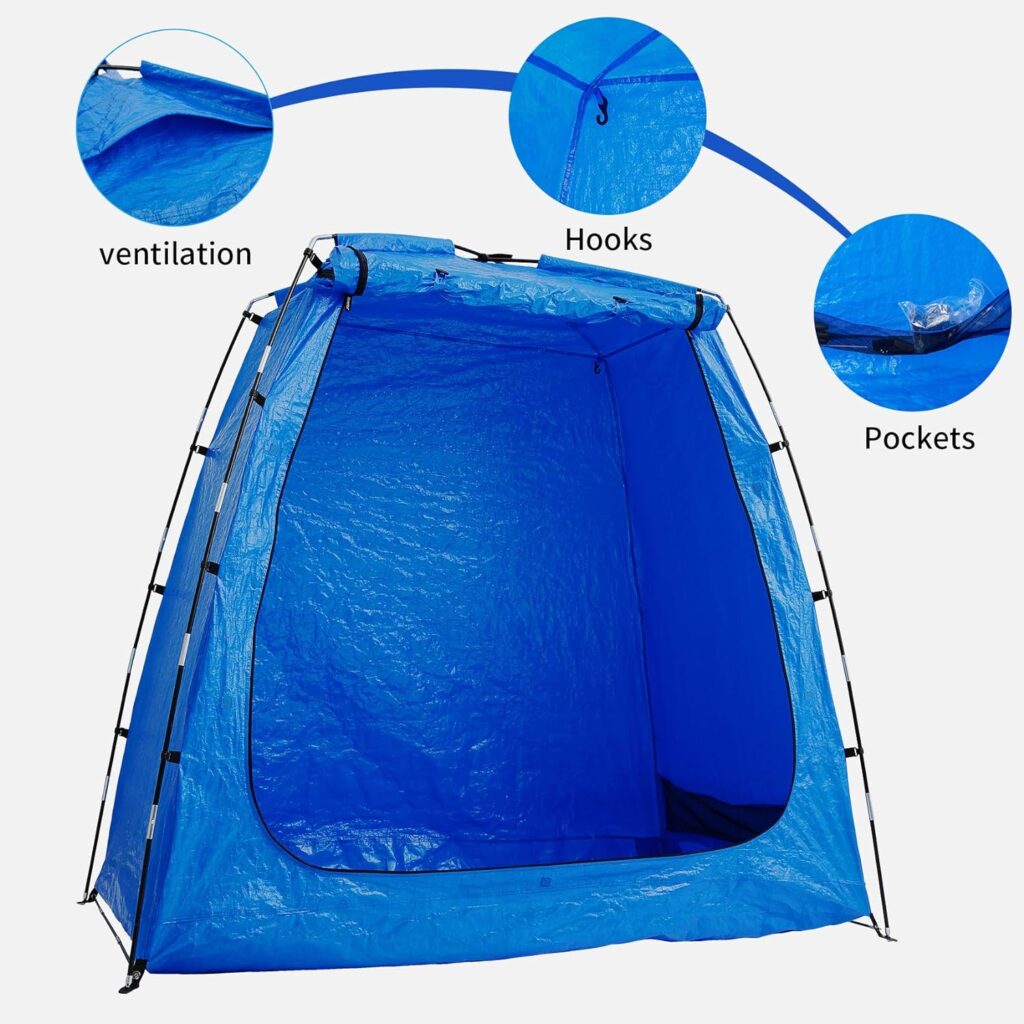 EighteenTek Storage Bike Tent, Bike shed -Waterproof, Heavy Duty, Foldable, Space Saving for 2-3 Bikes