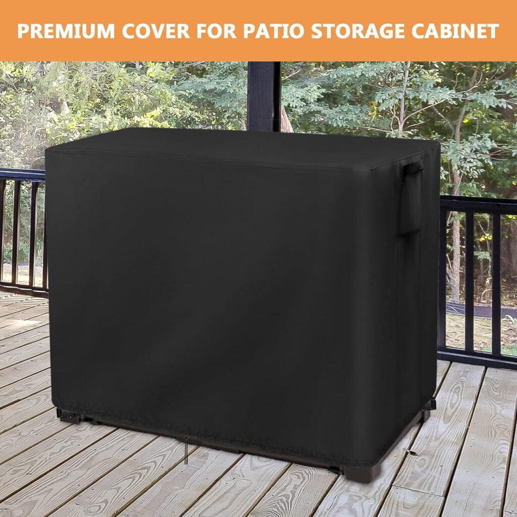 Guisong Outdoor Storage Cabinet Cover, Waterproof Dustproof Cover for Rubbermaid Storage Cabinet, Protective Cover for Patio Storage Shed