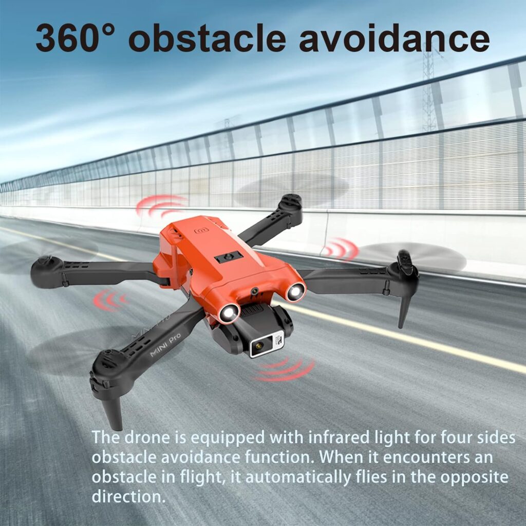 MOCVOO Drone with Dual Camera for Adults Kids, 1080P HD FPV Camera Drones with Carrying Case, Foldable RC Quadcopter Toy Gift for Boys Girls, 2 Batteries,120° RC Adjustable Lens,Gravity Control,3 Speeds