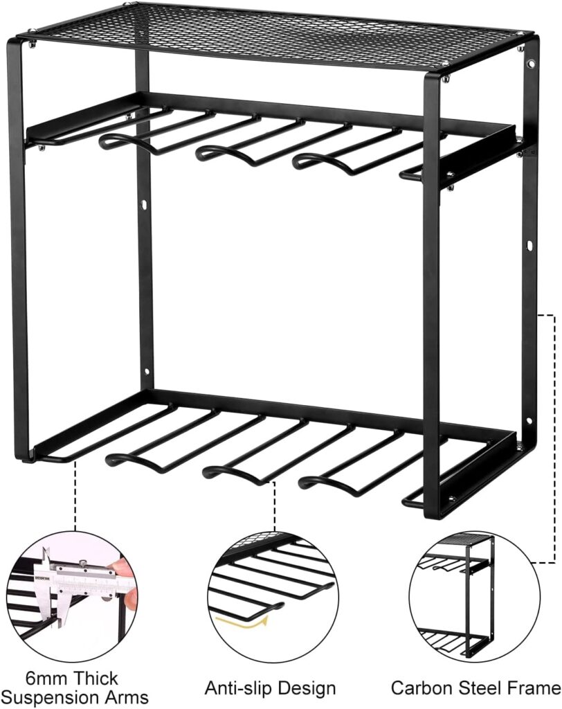 Power Tool Organizer, Extra Large Drill Holder Wall Mount Storage Rack for Power Tool Drill, Heavy Duty Tool Organizers and Storage Garage Utility Shelf