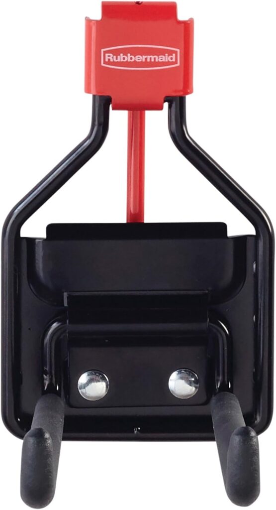 Rubbermaid Shed Accessories Multi-Purpose Hook, Individual, Black, Garage Organization for Bikes/Power Tools/Shovels/Rakes (Pack of 2)
