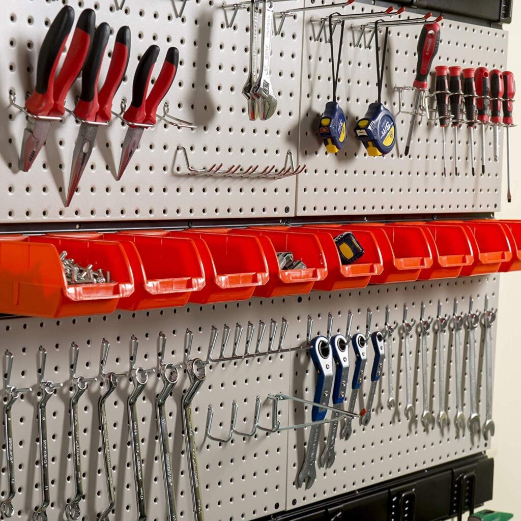 Ultrawall Pegboard Wall Organizer, 48X 36 inch for Garage Storage with Hooks, Storage Bins, Tool Panel Organizer